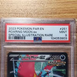 Pokemon Roaring Moon ex 251/182 Paradox Rift SIR Holo PSA 9 - Image 3