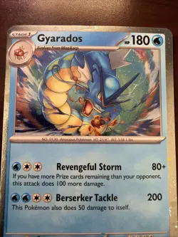 Pokemon SV02: Paldea Evolved #043/193 Gyarados Cosmos Holo Rare NM LP - Image 3