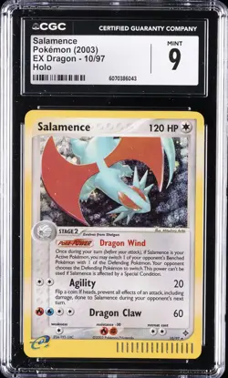 2003 POKEMON EX DRAGON HOLO #10/97 SALAMENCE CGC 9 - Image 1