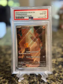 CHARMANDER 2023 POKEMON MEW EN-151 ILLUSTRATION RARE #168 PSA 10 GEM MINT - Image 1