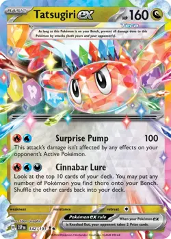 Tatsugiri ex 142/191 Surging Sparks Double Rare Holo Pokemon NM - Image 1