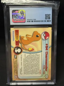 Charmander Pokemon Topps 1999 7.5 CGC Blue Label POP 15 Second Print Series 1-4 - Image 2