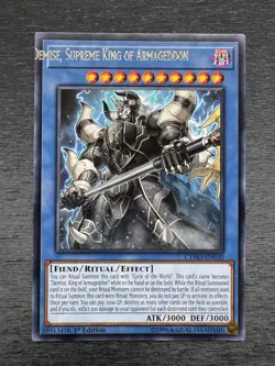 YuGiOh! Demise, Supreme King Of Armageddon CYHO - Error Misprint Name Shift NM - Image 2