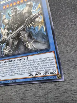 YuGiOh! Demise, Supreme King Of Armageddon CYHO - Error Misprint Name Shift NM - Image 4