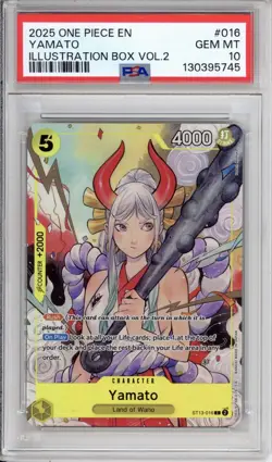 PSA 10 Yamato One Piece Illustration Box Promo Vol.2 Alt Art Holo ST13-016 - Image 1