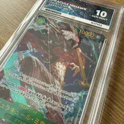 One Piece TCG Dracule Mihawk OP14-119 SEC Alt Art Japanese ACE 10 - Gem Mint - Image 2