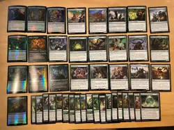 MTG Lot Of 44 Battle For Baldur’s Gate GREEN Cards Including FOILS - Image 1
