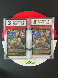 Pokemon CHN 2pcs Chinese cards Dragonite CS6BC-105 Grade10 - Image 1