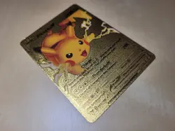 Fan Art - Pikachu V Gold Foil Textured Collector Pokemon Card HP190 043/185 - Image 3