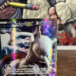 Mewtwo EX XY125 Full Art Black Star Promo Holo Pokemon Card Full Art Rare LP - Image 2