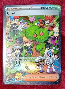 Clive 236/091 Paldean Fates Special Illustration Rare SIR Pokemon Card - Image 2