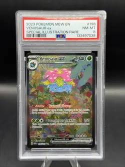 Pokemon TCG Venusaur EX Holo Card Scarlet & Violet 151 198/165 PSA 8 - Image 1