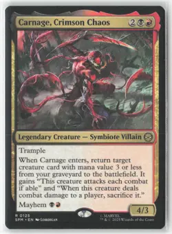 Carnage, Crimson Chaos R Marvel's Spider-Man 125 NM Non-Foil - Image 1