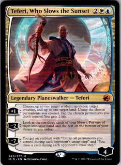 Teferi, Who Slows the Sunset M Innistrad: Midnight Hunt 245 NM - Image 1