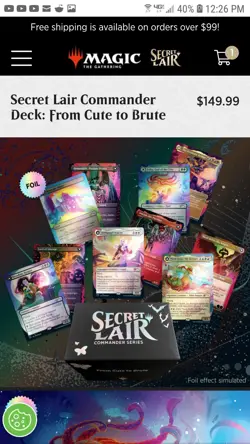 Secret Lair Magic The Gathering From Cute To Brute Commander Deck Sealed lN HAND - Image 1