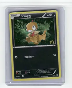 Scraggy McDonald's Promos 2012 Promo,Holo Pokemon Heavily played - Image 1