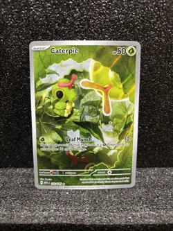 Caterpie 172/165 Pokemon TCG Holo Illustration Rare Pokemon Scarlet And Violet - Image 1