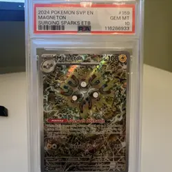 PSA 10 Pokemon TCG Magneton SVP EN Surging Sparks ETB - Image 1
