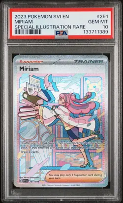 2023 POKEMON SVI EN-SCARLET & VIOLET SPECIAL ILLUSTRATION RARE MIRIAM PSA 10 - Image 1