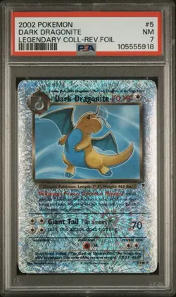 2002 POKEMON LEGENDARY COLLECTION #5 DARK DRAGONITE LEGENDARY COLL-REV.FOIL - Image 1