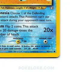 Wooper - 82/111 - 1st EDITION - Neo Genesis - Pokemon TCG - [NM] - Image 3