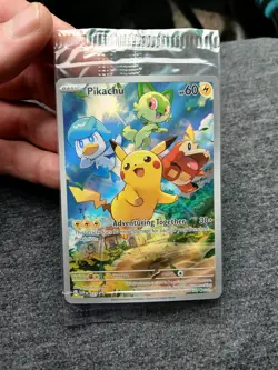 Pokemon TCG Pikachu SVP 027 Paldea Evolved ETB Black Star Promo (SEALED) - Image 1