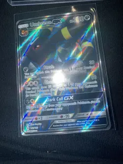 Pokemon Umbreon GX Ultra Rare Full Art Holo 142/149 SM Base Set 200 HP English - Image 1