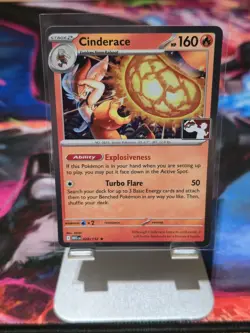 Cinderace 028/132 Play Stamp NM - Cosmos Holo Pokemon Play! Prize Pack Series 8 - Image 1