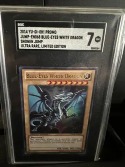 Yugioh BLUE EYES WHITE DRAGON JUMP-EN068 ULTRA RARE LIMITED EDITION SGC 7 - Image 1
