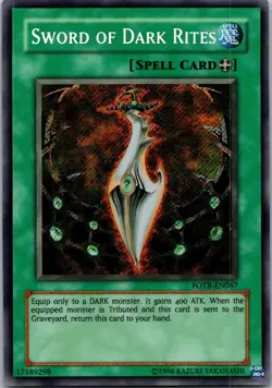 Yugioh Sword of Dark Rites FOTB-EN067 Secret Rare NM - Image 1