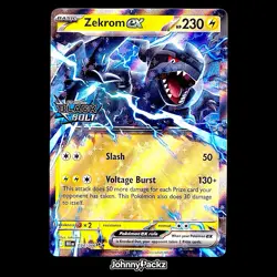 Zekrom Ex 034/086 - 2025 Black Bolt STAMPED Promo Double Rare - Pokemon Card NM - Image 1