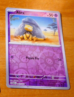 POKEMON 151 CARD REVERSE HOLO CARTE FRANCAISE Abra 063/165 MEW EV3.5 FR M - Image 1