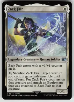 ZACK FAIR 45 UNCOMMON FINAL FANTASY MAGIC: THE GATHERING NM/M - Image 1