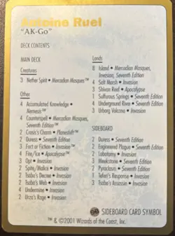 Antoine Ruel 2001 Toronto World Championship Deck - Complete. - Image 3