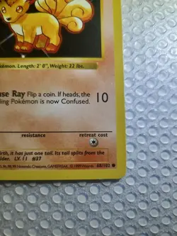 Pokemon TCG Vulpix 1st Edition Base Set Shadowless 68/102 LP Condition - Image 4