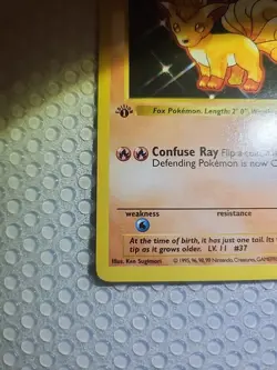 Pokemon TCG Vulpix 1st Edition Base Set Shadowless 68/102 LP Condition - Image 5