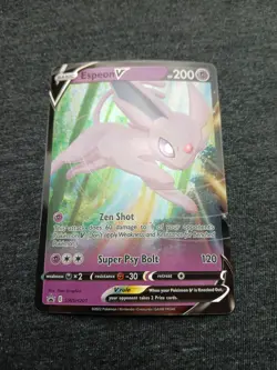 Pokemon TCG Espeon V SWSH201 Sword & Shield Holo Black Star Promo NM - Image 1