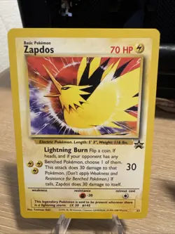 2000 Pokemon TCG Moltres - 21 Zapdos - 23 Articuno - 22 - Black Star Promos WOTC - Image 2