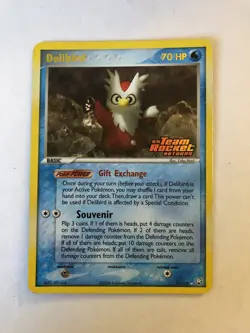 Delibird - 21/109 - Rare Reverse Holo Ex Team Rocket Returns Stamped - Image 1