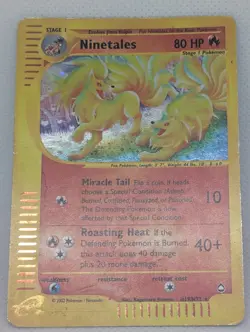 Ninetales H19/H32 Aquapolis Holo Rare Pokemon TCG Nintendo e-reader MP - Image 3