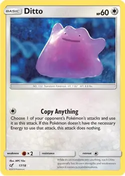 Ditto (#17/18) - Holofoil SM - Detective Pikachu LP Pokemon - Image 1