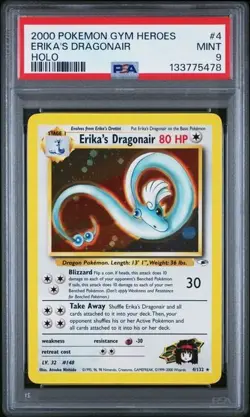 PSA 9 - 2000 Pokemon Gym Heroes ERIKA'S DRAGONAIR HOLO #4 (5478) - Image 1