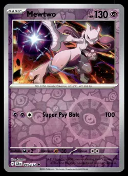 Mewtwo Reverse Holo 059/142 SV07: Stellar Crown Pokemon - Image 1