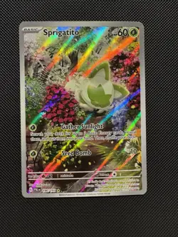 Pokemon TCG Sprigatito 196/193 Sv02: Paldea Evolved Illustration Rare Near Mint - Image 1
