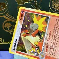 Pokemon TCG Blaziken 3/109 - Holo SWIRL MP - Image 3