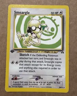 Pokemon TCG Neo Discovery Smeargle 30/75 Rare Non-Holo Card 1st Edition LP - Image 1