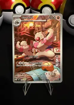 Gurdurr 126/086 Illustration Rare Holo SV: Black Bolt NM Pokemon - Image 1