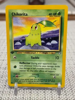 2000 Pokemon #53/111 Chikorita (Neo Genesis) 1st Edition LP - Image 1