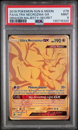 Ultra Necrozma Gx 78/70 Secret Dragon Majesty Pokemon PSA 9 - Image 1