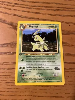 Pokemon TCG Bayleef 29/111 1st Edition Neo Genesis Regular Uncommon LP - Image 1
